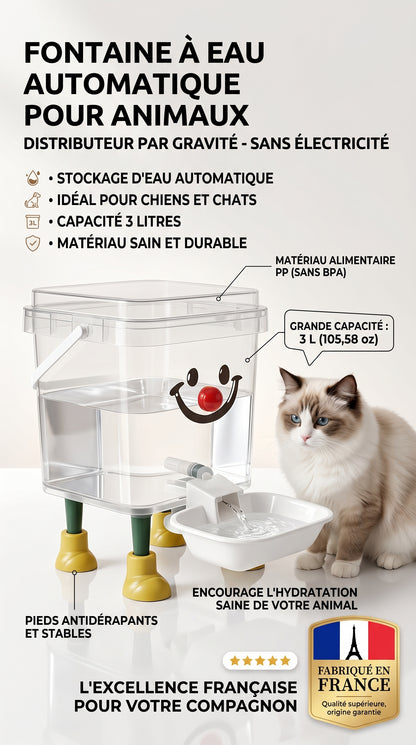 Distributeur Eau Automatique 3L Chien Chat – Fontaine Gravité