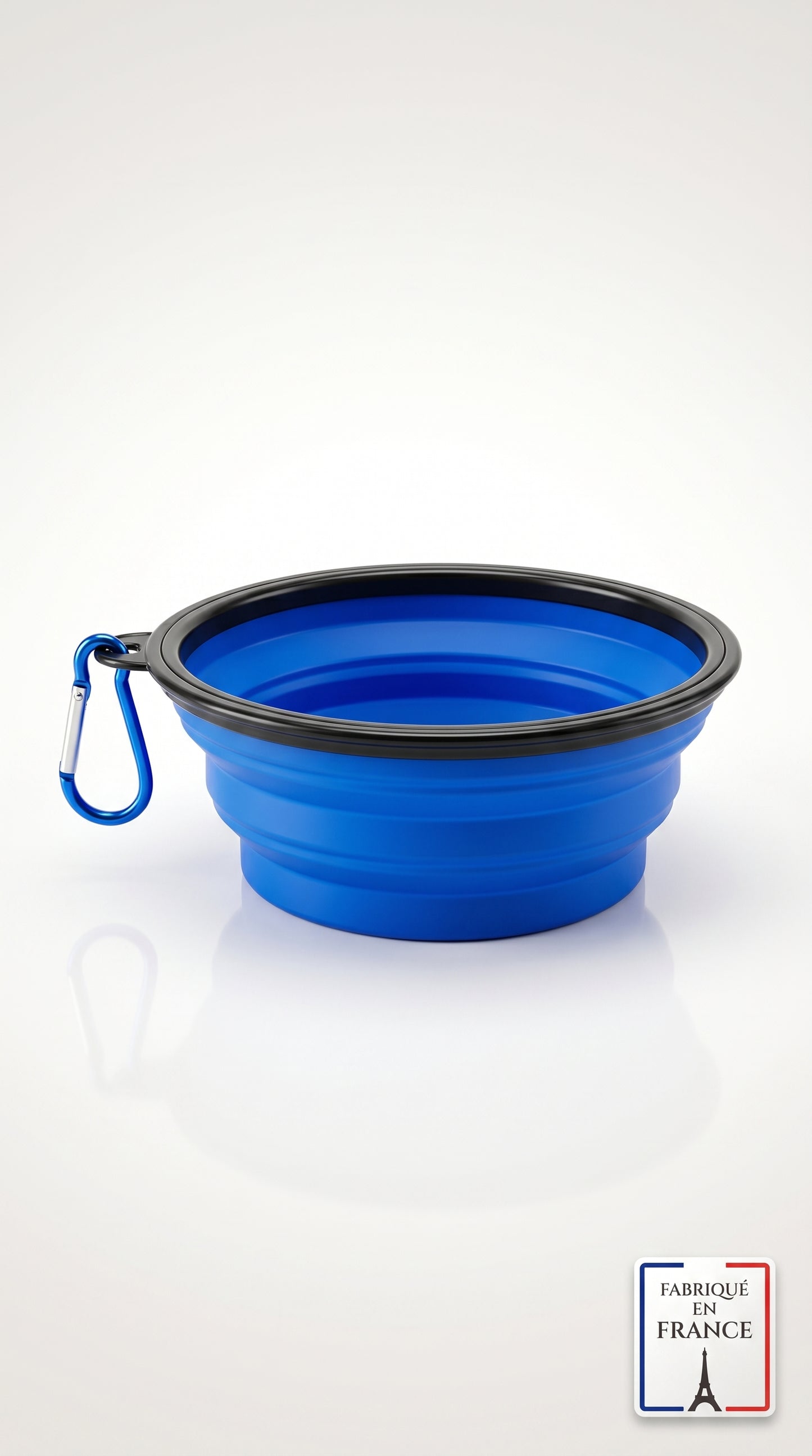 Bol Pliable Silicone Chien Chat – Gamelle Portable avec Mousqueton