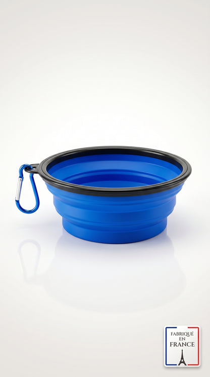 Bol Pliable Silicone Chien Chat – Gamelle Portable avec Mousqueton