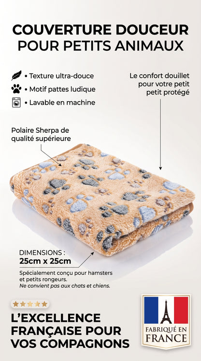 Couverture Flanelle Douce Chien Chat – Motif Patte 4 Tailles