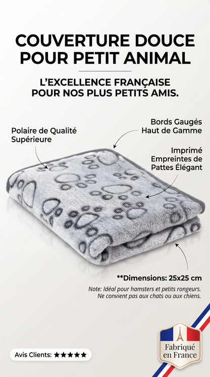Couverture Flanelle Douce Chien Chat – Motif Patte 4 Tailles