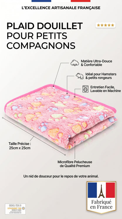 Couverture Flanelle Douce Chien Chat – Motif Patte 4 Tailles