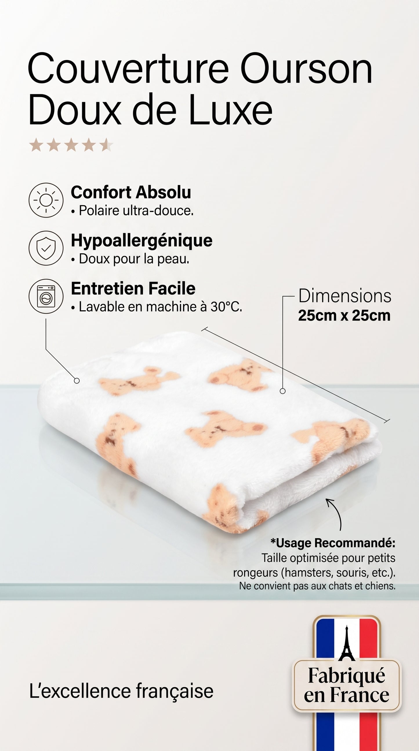 Couverture Flanelle Douce Chien Chat – Motif Patte 4 Tailles