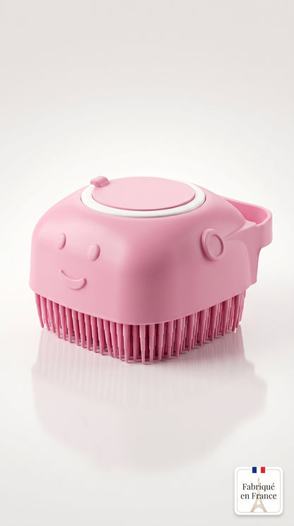 Gant de Bain Silicone Chien Chat – Brosse Massage Toilettage