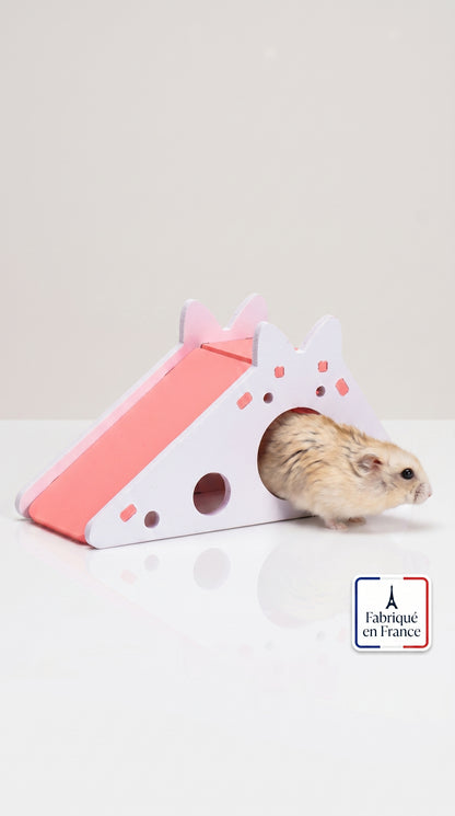 Une maison-jouet colorée pour stimuler votre petit rongeur