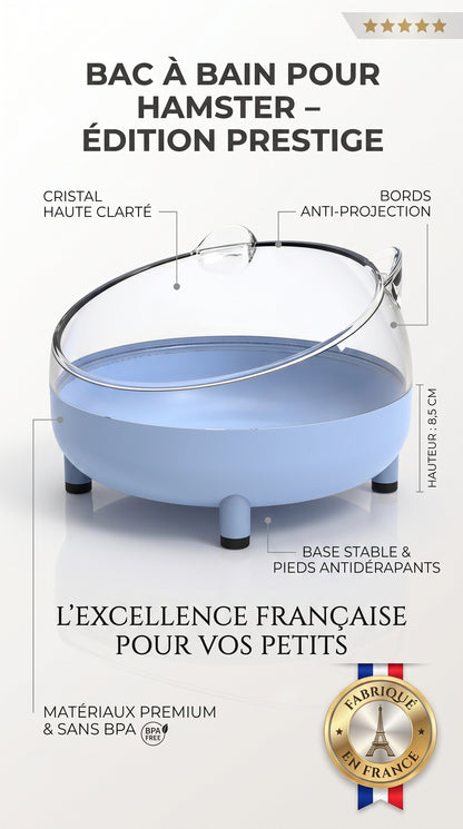 Bac à Sable Transparent pour Hamster – Hygiène et Confort au Quotidien